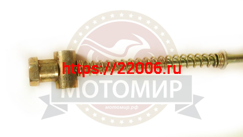 Тяга заднего тормоза Альфа "Zodiak" в сборе с пружиной и гайкой (430мм) фото 3 Тяга заднего тормоза Альфа "Zodiak" в сборе с пружиной и гайкой (430мм) фото 3