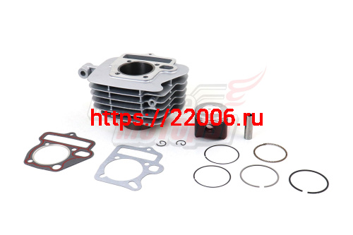 Цилиндр Delta, Zodiak  в сборе 52,4 мм, С УХОМ  (125см3) АЛЮМИНИЙ