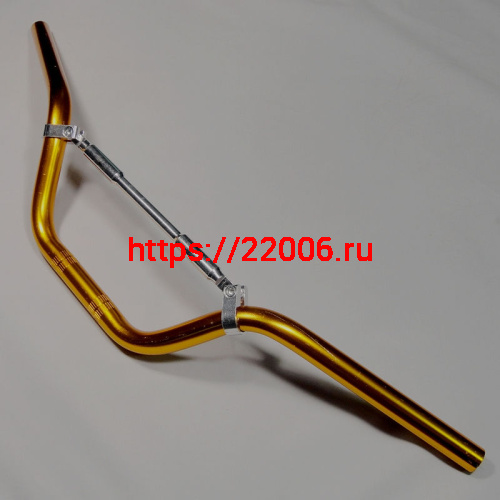 Руль Альфа золотого цвета  (ТЮНИНГ) (L-700mm, d-22mm)