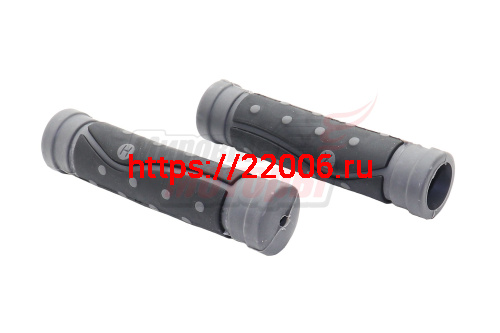 Ручки руля вело 120мм (пара) "Точка" чёрно-серые