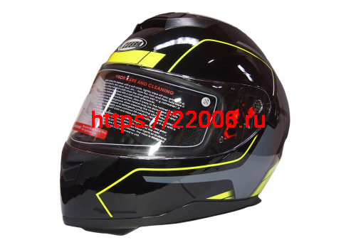 Шлем интеграл COBRA JK318, черный/зеленый(1), черный/красный(5), с очками, размеры M Шлем интеграл COBRA JK318, черный/зеленый(1), черный/красный(5), с очками, размеры M