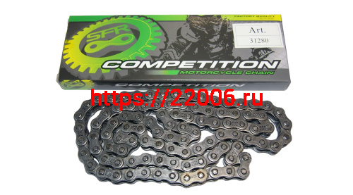 Цепь (428) SFR -102 зв. приводная Альфа, RAID (CN) (НАБОР)