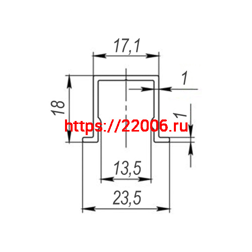 Нижняя Punto (Пунто) направляющая Soft LINE 45/55/1000 track (1 м) фото 2 Нижняя Punto (Пунто) направляющая Soft LINE 45/55/1000 track (1 м) фото 2