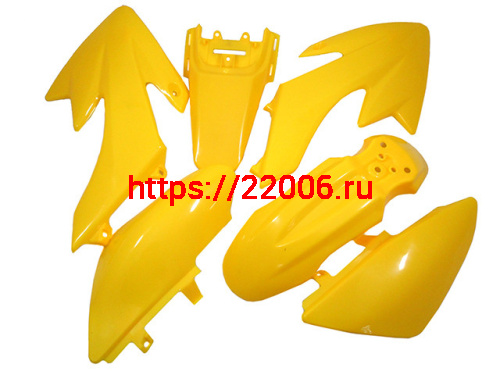 Комплект пластика для питбайка CRF50 (желтый) Комплект пластика для питбайка CRF50 (желтый)