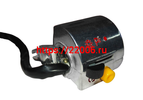 Переключатель Дельта, Zodiak, левый+правый , серебристый с проводом фото 2