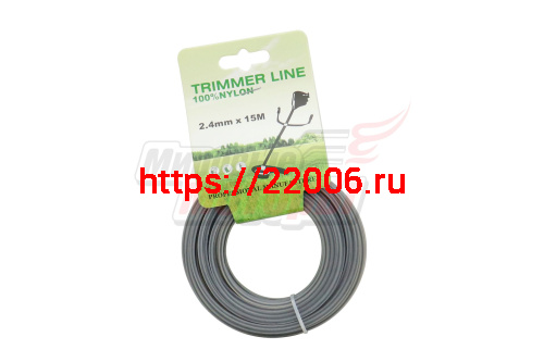 Леска триммерная (2,4*15м) TRIMMER LINE с картонной этикеткой (квадрат)