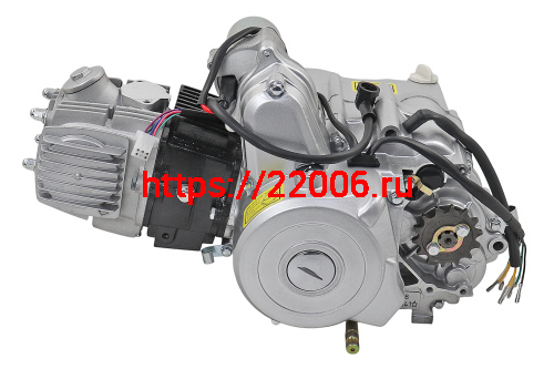 Двигатель 1P52FMH 110см3 эл.стар, ПОЛУАВТОМАТ без рыч.сц, Delta,Alpha, маркировка 49см3 (СЕРЕБРИСТЫЙ фото 3