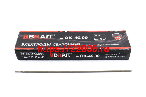 Электроды BRAIT ОК 46.00 (3*350мм, 5кг, рутил) фото 2